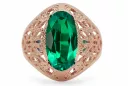 Ring Vintage Jewlery Emerald Original Vintage 14K Rose Gold vrc074r